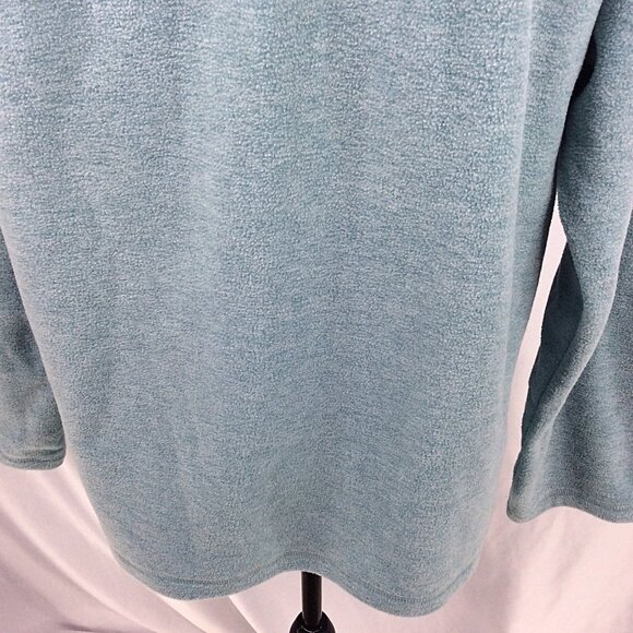Eddie Bauer 1/4 Zip Fleece Pullover Sweatshirt Womens Size XL Teal Blue - Picture 7 of 11
